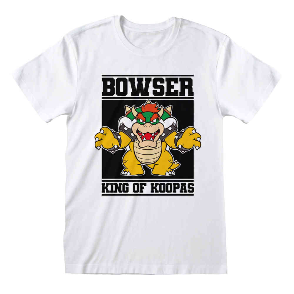 Nintendo Super Mario - Bowser King Of Koopas Herren T-Shirt - Weiß